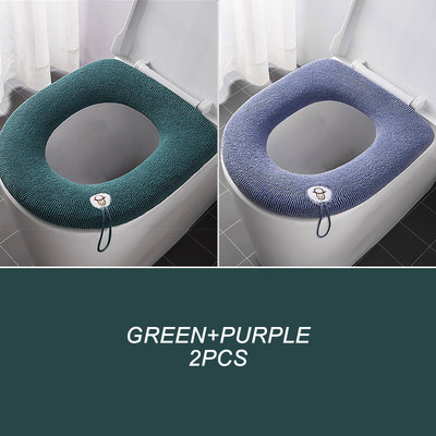 2/3 KOM Zimska navlaka za WC školjku Mekana topla prostirka WC podloga za kupaonicu s ručkom Deblja stolica Toplija dodatna oprema Valuta