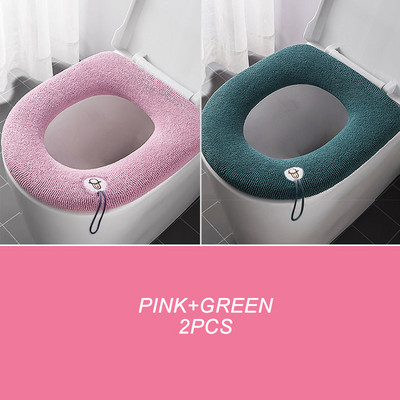 2/3 KOM Zimska navlaka za WC školjku Mekana topla prostirka WC podloga za kupaonicu s ručkom Deblja stolica Toplija dodatna oprema Valuta