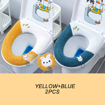 2/3 KOM Zimska navlaka za WC školjku Mekana topla prostirka WC podloga za kupaonicu s ručkom Deblja stolica Toplija dodatna oprema Valuta