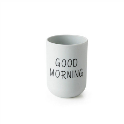 Simple Travel Nordic Good Morning Mouthwash Cup Creative Children Brushing Glass Plastmasas zobu birstes krūze Vannas istabas piederumi