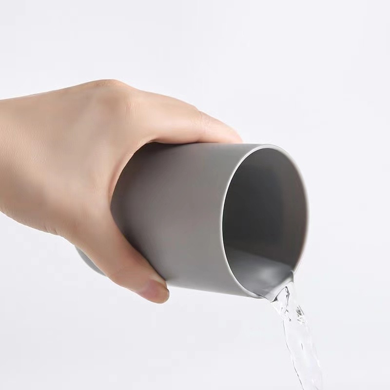 Mutes skalošanas krūze Zobu birste Zobu pastas Turētājs Ūdens Mode Pelēka Vannas istabas piederumi Droši materiāli Produkti Mājas dārzs