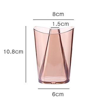 Прозрачна проста чаша за четка за зъби Творческа екологична пластмасова чаша Чаша за двойки за баня Чаша за четка за зъби Чаша за баня