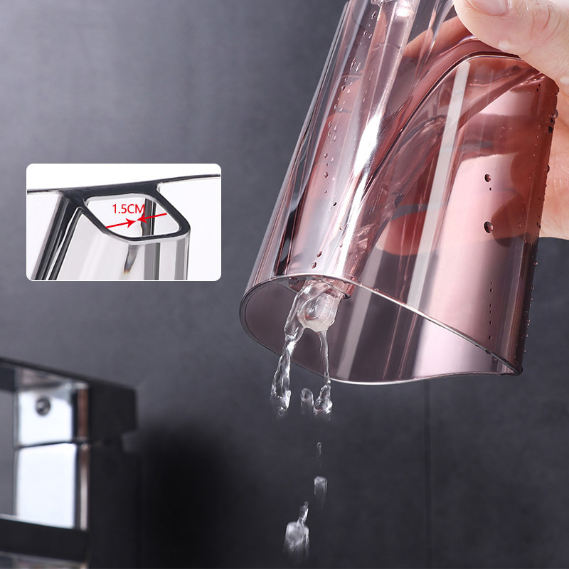 Caurspīdīgs vienkāršības zobu birstes krūze Radoša videi draudzīga plastmasas glāzīte Vannas istabas pāriem zobu birstes krūze vannas istabas krūze