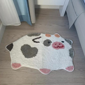Cow Print Jauki vannas istabas paklāji, neslīdoši, mīksti, absorbējoši vannas paklāji, mazgājami grīdas paklāji, iekštelpu grīdas apdare viesistabai