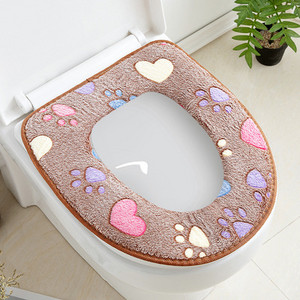 Ziedu siltais tualetes pārsegs sēdekļa vāks augšējais pārsegs Vannas istabas sildītājs tualetes sēdekļa trauks mīksts rāvējslēdzējs mazgājams tualetes sēdekļa pārvalks