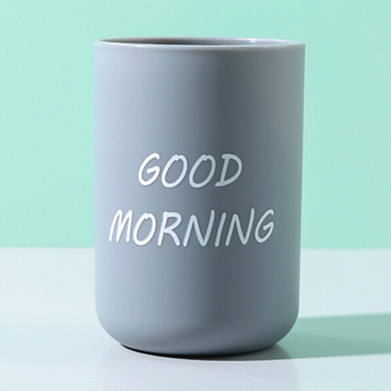 1PC Ziemeļvalstu ceļojumu mazgāšanas kauss mājas vannas istabai pāris plastmasas Good Morning zobu birstes turētāja krūze organizatora krūze