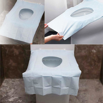 10 бр. Водоустойчиви калъфи за тоалетни седалки за еднократна употреба Подложка за възглавници Самозалепваща се противоплъзгаща подложка за тоалетна хартия за баня Стерилен стикер