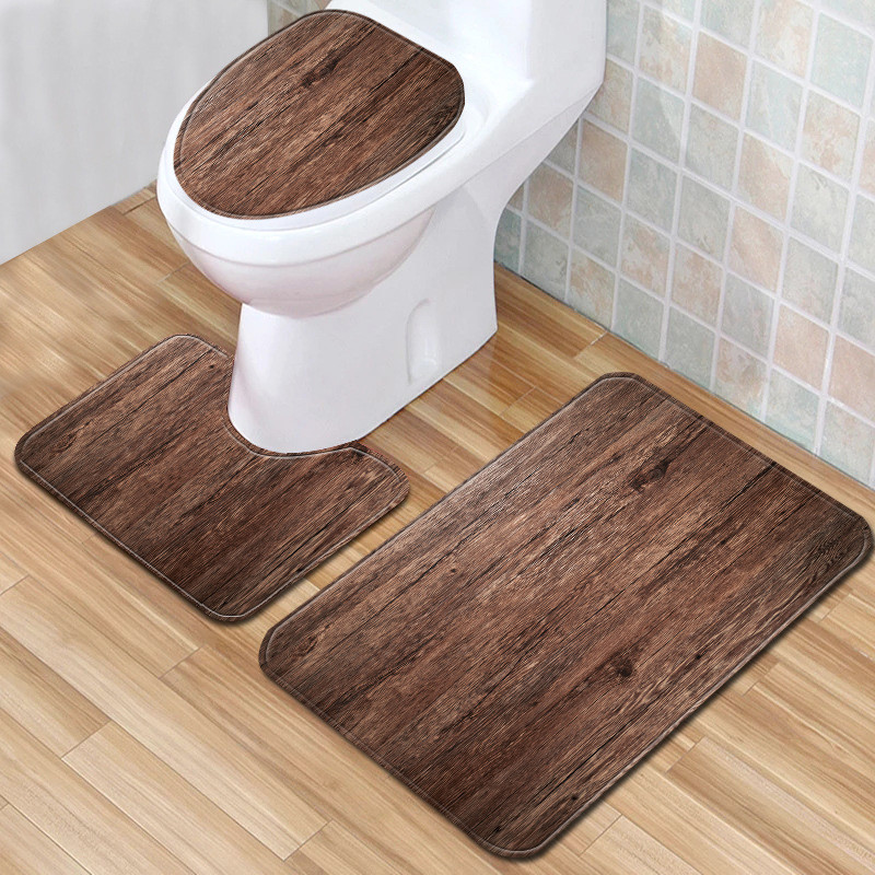 Svijetloplava ploča Prostirka za kupaonicu Prstenovi protiv klizanja Kupaonska prostirka 3D otirač WC prostirka Toillete Navlaka za sjedalo U prostirke 1 kom kupaonske prostirke