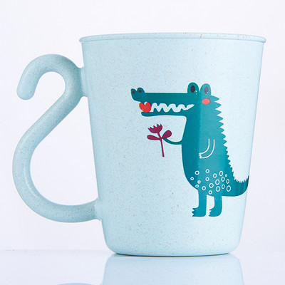 Animacinių filmų gėrimo puodelis Šepetėlio dantų plovimo puodelis vaikams Vaikams Plastikinis pusryčių puodelis Gėrimas Vonios puodeliai