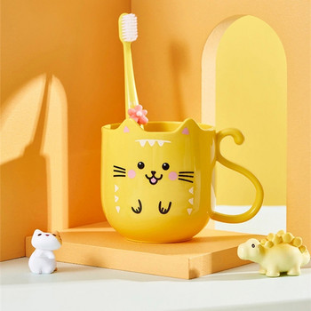 Сладка котка Чаша за вода за уста Creative Cartoon Kitten Thickened Pp Material Wash Cup Държач за четка за зъби за почистване на баня Travel