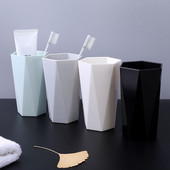 300ml Nordic Plastic Cup hambaharja hoidik Pesemine Joomine Kodu Vannitoa Hambakruus Teemantkujuline tass Must Hall Valge
