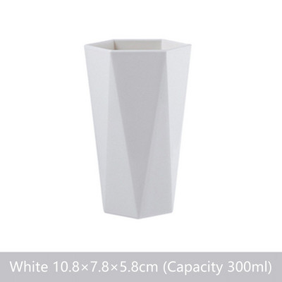 300ml Nordic Plastic Cup hambaharja hoidik Pesemine Joomine Kodu Vannitoa Hambakruus Teemantkujuline tass Must Hall Valge