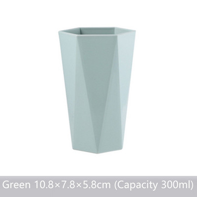 300ml Nordic Plastic Cup hambaharja hoidik Pesemine Joomine Kodu Vannitoa Hambakruus Teemantkujuline tass Must Hall Valge