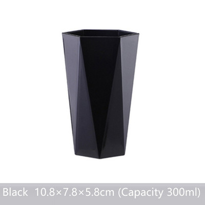 300ml Nordic Plastic Cup hambaharja hoidik Pesemine Joomine Kodu Vannitoa Hambakruus Teemantkujuline tass Must Hall Valge