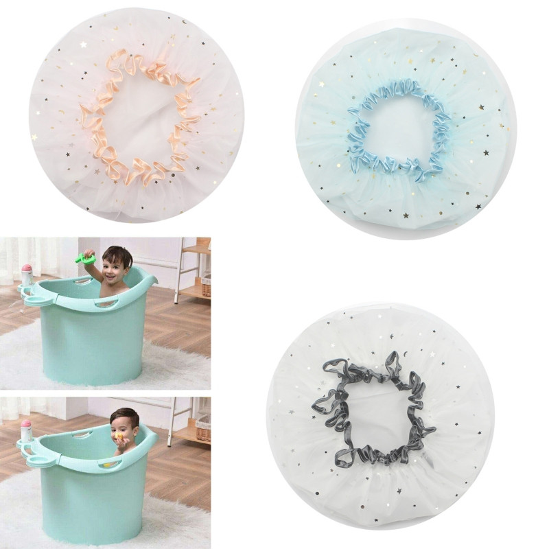 2022. gada jauna bieza ūdensnecaurlaidīga vannas cepure, divslāņu zvaigžņotās debess matu pārklājums sieviešu dušas cepures