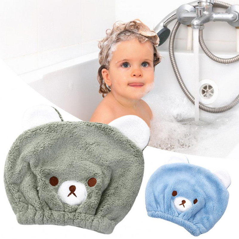 Stilīga matu žāvēšanas cepure, laba ūdens absorbcija, pret izbalēšanu sausu matu cepure Ērta meiteņu garu matu ietīšanas absorbējoša cepure