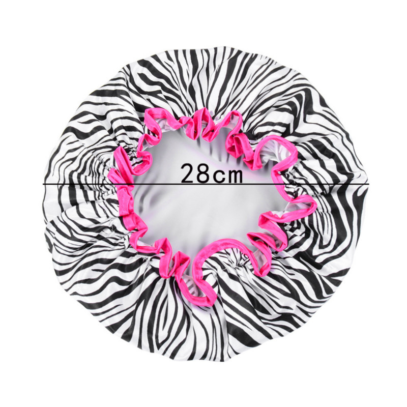 Ūdensnecaurlaidīga dušas cepure Elastīga atkārtoti lietojama peldēšanās matu cepures Matu vanna Divkārši ūdensizturīgi slāņi vannas dušas cepure