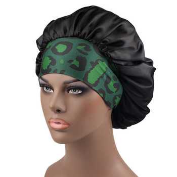 Сатенена плътна копринена шапка за коса sleepong sleeve hijab for sleeping For Women Care Bonnet sleep african Night Sleep Cap Hair Men Unisex
