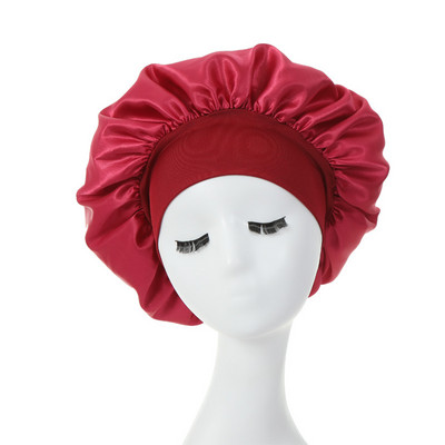 Satin Solid Silk Hair Cap miegančiomis rankovėmis hidžabas, skirtas miegui Moterims Priežiūra Kapoto miegui afrikietiškas naktinio miego kepuraitė plaukams vyrams Unisex