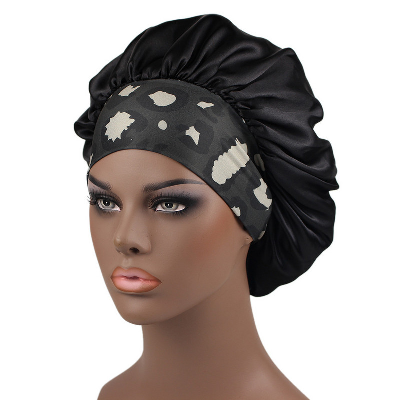 Satin Solid Silk Hair Cap miegančiomis rankovėmis hidžabas, skirtas miegui Moterims Priežiūra Kapoto miegui afrikietiškas naktinio miego kepuraitė plaukams vyrams Unisex