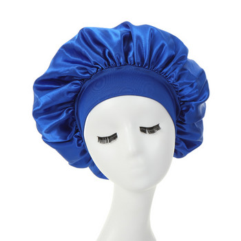 Γυναικείες σκούπες ύπνου Σατέν μονόχρωμο Stretch Bonnets Καπέλο μαλλιών για καθημερινή χρήση και ομορφιά