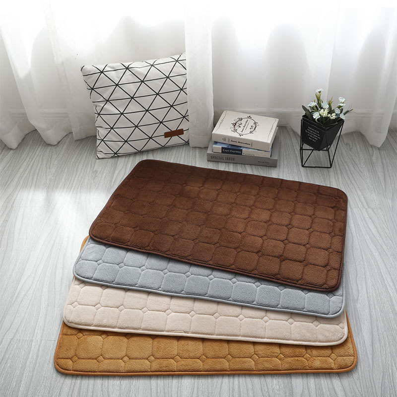 Tepih od koraljnog flisa Podloga za jako upijanje vode Kupaonska prostirka Neklizajuća bočna podna prostirka od memorijske pjene Otirač za tuš kabinu