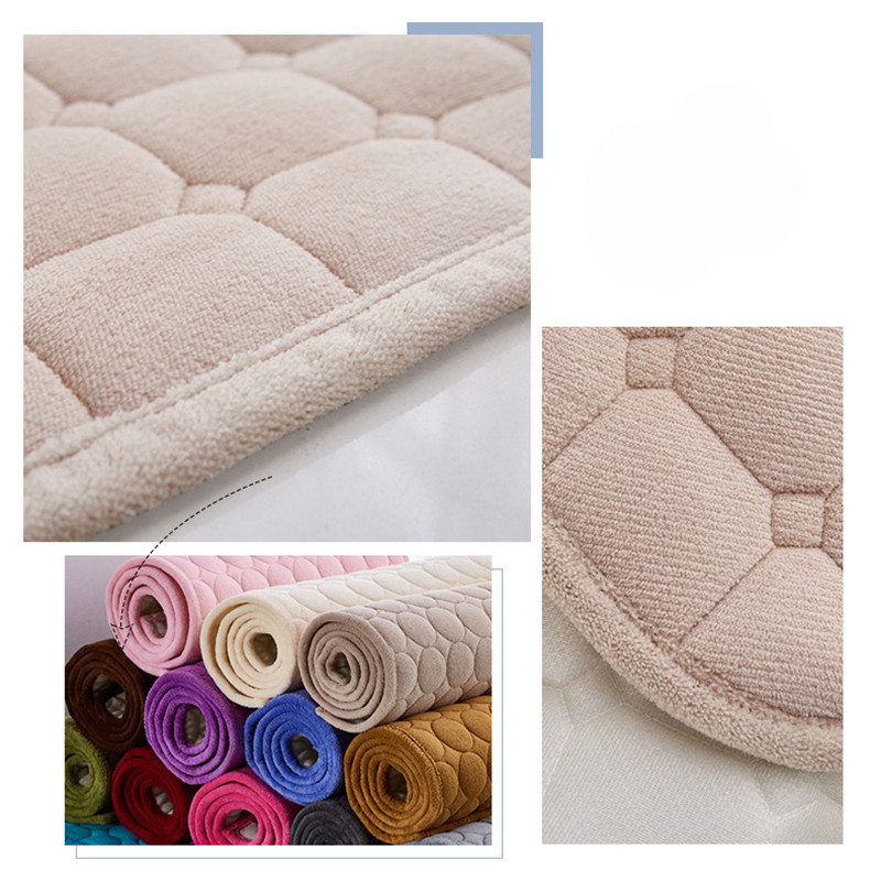 Tepih od koraljnog flisa Podloga za jako upijanje vode Kupaonska prostirka Neklizajuća bočna podna prostirka od memorijske pjene Otirač za tuš kabinu