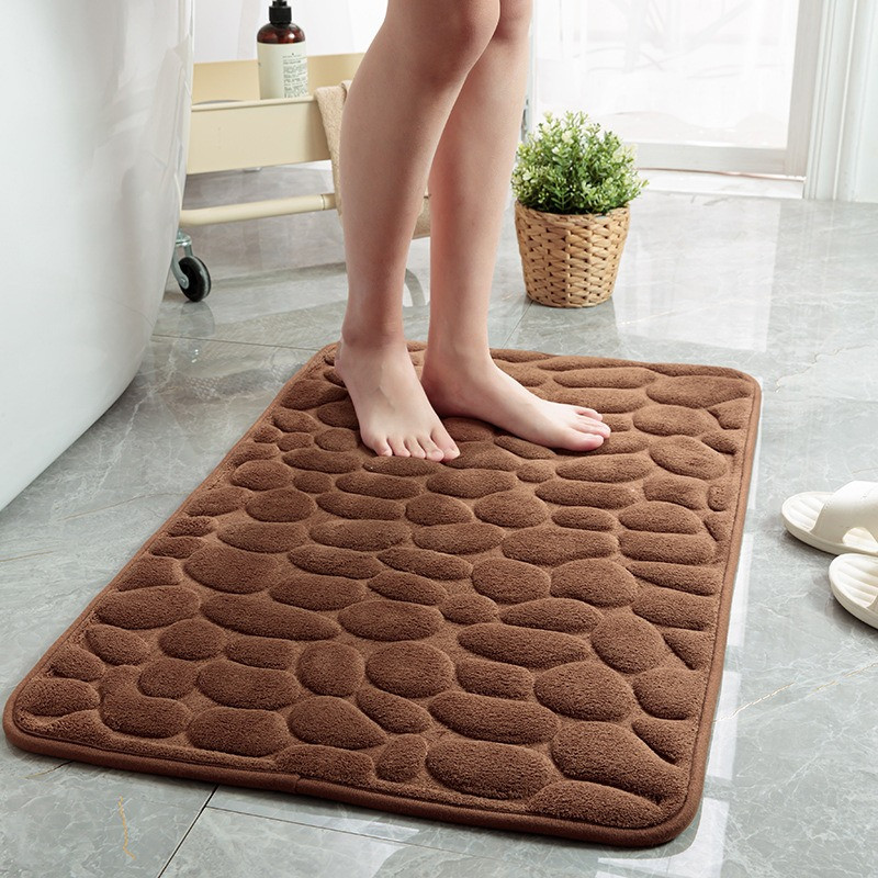 Bruģakmens reljefs vannas istabas paklājiņš Neslīdoši paklāji izlietnē Vannas sānu grīda Paklājs dušas istabas kājslauķis Memory Foam Pad