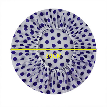 Αδιάβροχο EVA Πλαστικό καπάκι ντους Ελαστικό επαναχρησιμοποιούμενο Καπέλο μπάνιου για τα μαλλιά μπάνιου Beauty Salon Spa Flower printed καπέλο