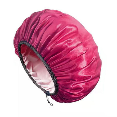 Dušo kepurė Reguliuojama daugkartinio naudojimo ypač didelė dvigubo sluoksnio vandeniui atspari maudymosi vandeniui atspari išorinė EVA pamušalo plaukų kepuraitė