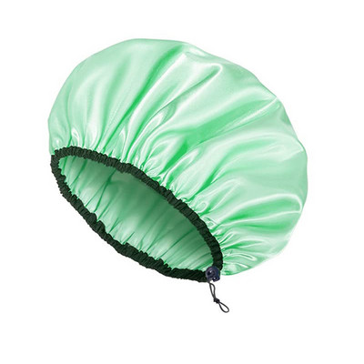 Dušo kepurė Reguliuojama daugkartinio naudojimo ypač didelė dvigubo sluoksnio vandeniui atspari maudymosi vandeniui atspari išorinė EVA pamušalo plaukų kepuraitė