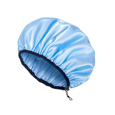 Dušo kepurė Reguliuojama daugkartinio naudojimo ypač didelė dvigubo sluoksnio vandeniui atspari maudymosi vandeniui atspari išorinė EVA pamušalo plaukų kepuraitė