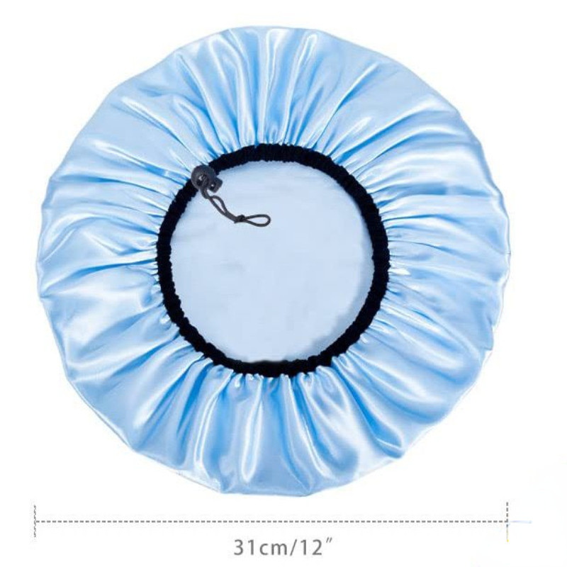 Dušo kepurė Reguliuojama daugkartinio naudojimo ypač didelė dvigubo sluoksnio vandeniui atspari maudymosi vandeniui atspari išorinė EVA pamušalo plaukų kepuraitė