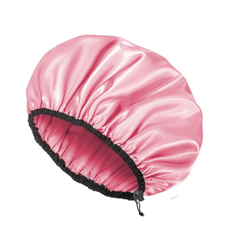 Dušo kepurė Reguliuojama daugkartinio naudojimo ypač didelė dvigubo sluoksnio vandeniui atspari maudymosi vandeniui atspari išorinė EVA pamušalo plaukų kepuraitė