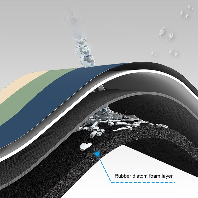 Vannas paklājiņš, īpaši uzsūcošs, ātri žūstošs vannas istabas paklājs, diatomīta paklājs, ieejas durvju paklājiņš guļamistabas viesistabas mājas dekorēšanai