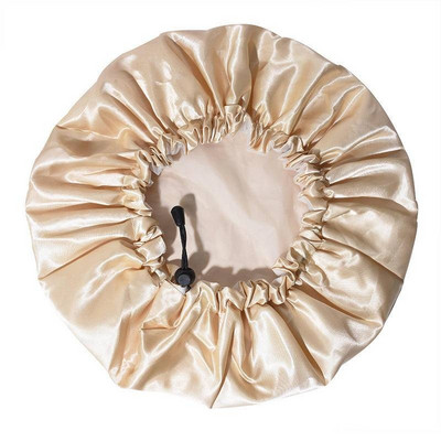 Dušas cepures Atkārtoti lietojama ūdensnecaurlaidīga vannas cepure Īpaši liela dušas cepure divslāņu ar PEVA oderi, regulējamu elastīgo joslu