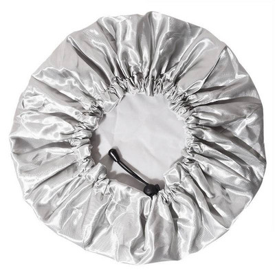 Dušas cepures Atkārtoti lietojama ūdensnecaurlaidīga vannas cepure Īpaši liela dušas cepure divslāņu ar PEVA oderi, regulējamu elastīgo joslu