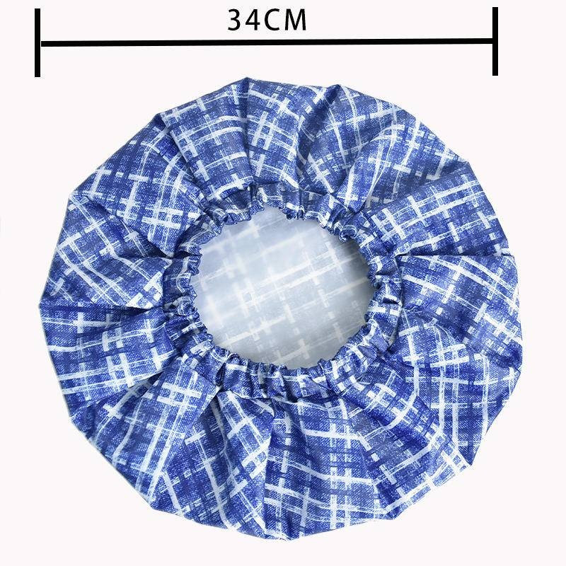 Lielas ūdensnecaurlaidīgas dušas cepures Atkārtoti lietojamas regulējamas vannas cepures Vīriešu dušas cepures vannas pārsegs Divslāņu frotē auduma odere