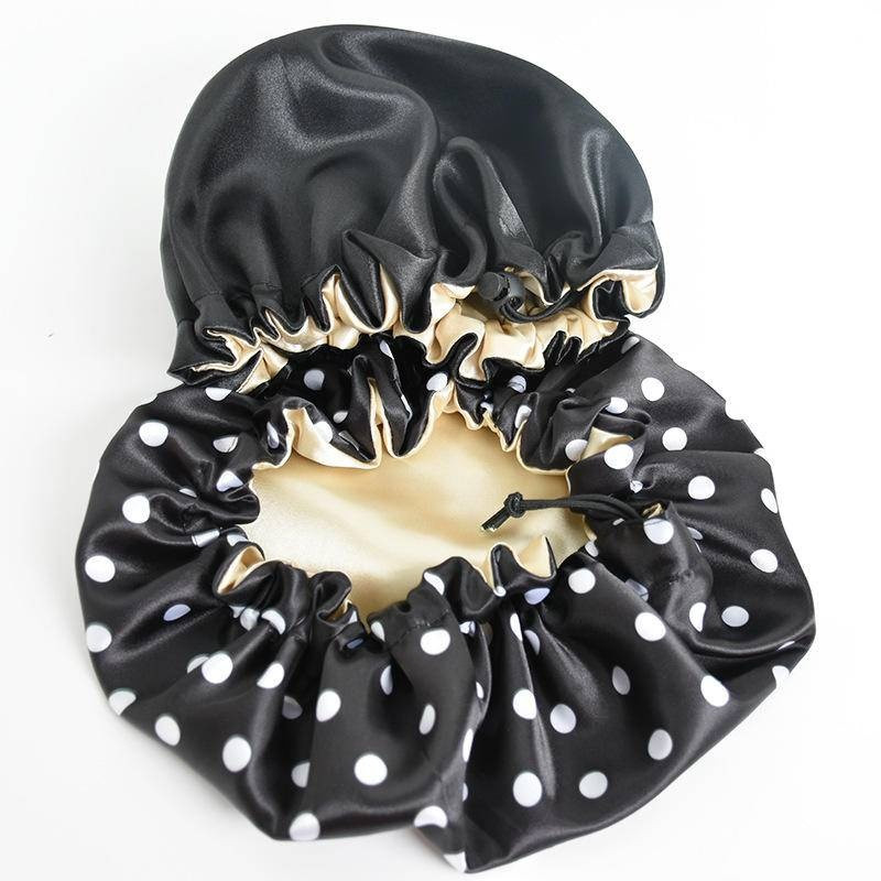 Ūdensnecaurlaidīga dušas cepure Dušas cepures Elastīgas atkārtoti lietojamas vannas matu cepures Aizsardzības matu vannas cepures Divslāņu vannas dušas cepures