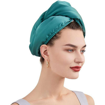 Mikrošķiedras matu dvieļu iesaiņojuma turbāna žāvēšanas matu dvieļi ar vītņu galvu sievietēm meitenēm cirtaini gari biezi slapji ātri ātri nožūst