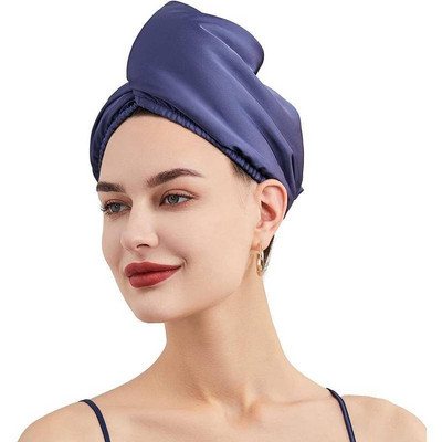 Mikrošķiedras matu dvieļu iesaiņojuma turbāna žāvēšanas matu dvieļi ar vītņu galvu sievietēm meitenēm cirtaini gari biezi slapji ātri ātri nožūst