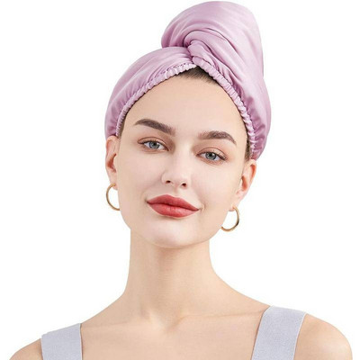 Mikrošķiedras matu dvieļu iesaiņojuma turbāna žāvēšanas matu dvieļi ar vītņu galvu sievietēm meitenēm cirtaini gari biezi slapji ātri ātri nožūst