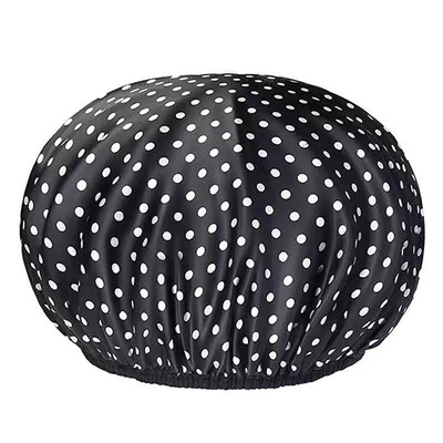 Dušas cepures izdrukas Ūdensizturīga liela atvere īsiem un gariem matiem Atkārtoti lietojama vannas matu cepure sievietēm vīriešiem un bērniem