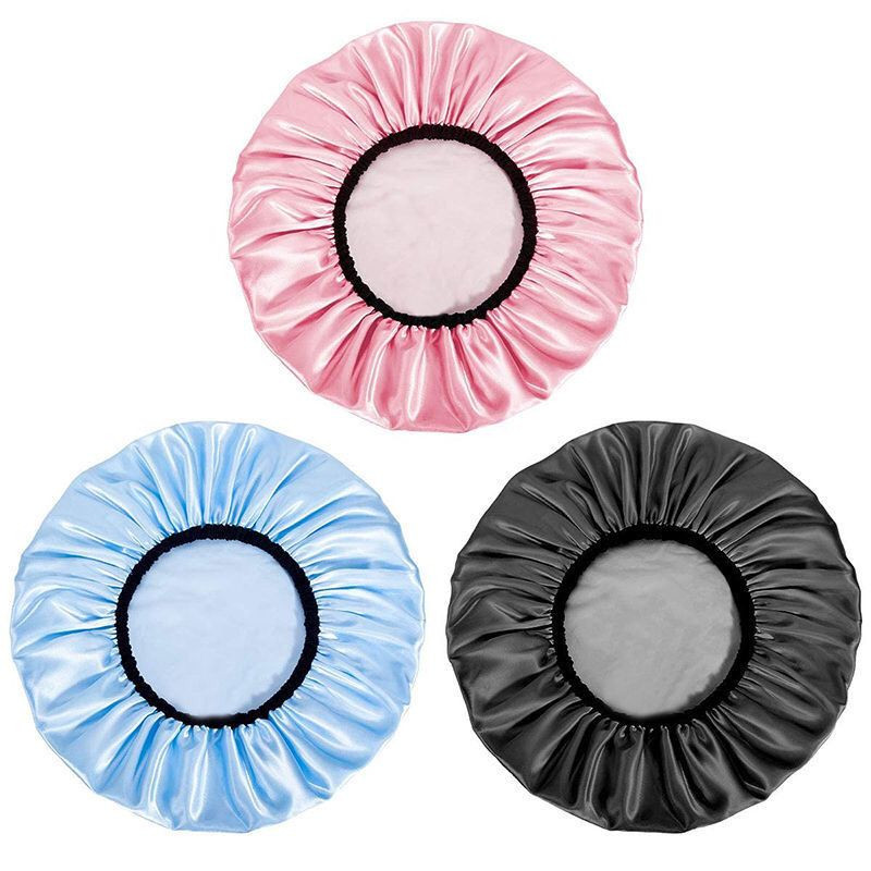 Dušas cepures izdrukas Ūdensizturīga liela atvere īsiem un gariem matiem Atkārtoti lietojama vannas matu cepure sievietēm vīriešiem un bērniem