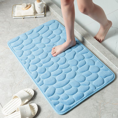 Bruģakmens reljefs mājas vannas paklājs Vannas istabas paklājs, ūdens absorbcija, neslīdošs Memory Foam, absorbējošs mazgājams paklājs tualetes grīdas paklājs