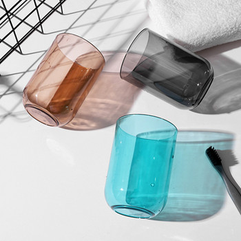 Пластмасова проста прозрачна чаша за миене на зъби