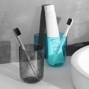 Пластмасова проста прозрачна чаша за миене на зъби