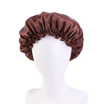 Σατέν καπό Καπέλα μαλλιών Ρυθμιζόμενο κάλυμμα ύπνου Νυχτερινό καπέλο Κάλυμμα κεφαλής Καπέλο Καπέλα ντους για σγουρά ανοιξιάτικα μαλλιά