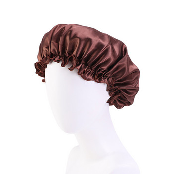 Σατέν καπό Καπέλα μαλλιών Ρυθμιζόμενο κάλυμμα ύπνου Νυχτερινό καπέλο Κάλυμμα κεφαλής Καπέλο Καπέλα ντους για σγουρά ανοιξιάτικα μαλλιά