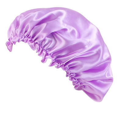 Satīna Bonnet matu cepures Regulējama miega nakts vāciņš galvas vāka cepure dušas vāciņš cirtainu, elastīgu matu veidošanai